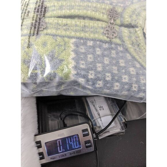 Carroll Reed Nordic Fair Isle Green Gray Wool Clasp Cardigan Sweater Women's Siz - Picture 8 of 8